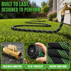 50 FT Garden Hose - Heavy Duty Non-Expandable Water Hose with 10-Function Nozzle, Kink-Free & Leak-Proof Flexible Yard Hose for Lawn and Car Washing（50FT) - Image 4
