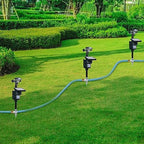Lawn & Garden Solar Motion Sensor Sprinkler - 360 Adjustable, Green Metal, Modern Style - Repels Cats, Rabbits, Birds, Dogs - Image 5