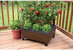 Emsco Group 2345 City Raised Bed Grow Box – Self Watering and Improved Aeration – Mobile Unit with Casters Picker, Earth Brown - Image 4