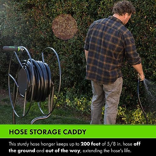 Yard Butler Free-Standing Swivel Hose Reel & Hose Bib Extender Bundle - Heavy-Duty Powder Coated Steel Storage & Water Access Solution - Outdoor Watering Accessory for Lawn & Garden Use - Image 3
