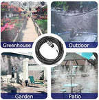 CozyCabin Outdoor Misting Cooling System with Pump - 40ft (12m) Misting Line with Filter + 6 Brass Mist Nozzles (3/4") for Patio Garden Greenhouse Watering Distribution System (12m (40ft)) - Image 2