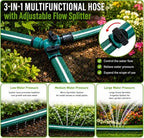 MIXC Sprinkler Hose with Holes 100FT + MIXC Water Flow Meter with Brass Inlet & Outlet, - Image 4