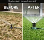 360° Coverage Rotating Lawn Sprinkler for Large Areas – Adjustable Water-Saving System with Durable Spike Base, Compatible with 1/2", 3/4" and 1" Garden Hoses (3PC+1/2"、3/4"、1 "Fit) - Image 7