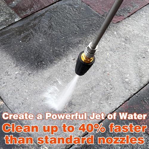Tool Daily Turbo Nozzle Pressure Washer, 3/8” NPT Sewer Jetter Rotating Nozzle - Image 3