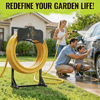 Garden Hose Holder & Water Hose Reel, Heavy Duty Freestanding Rack with 4 Spikes - Image 7