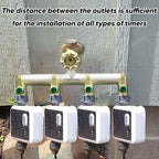 Brass Garden Faucet Splitter, 4-Way Hose Splitter with 4 Extended Metal Handles, Outdoor Hose Divider, Heavy Duty Nickel Plated, GHT 3/4-Inch Heavy Duty Hex Female Inlet and 3/4-Inch Male Outlet - Image 4