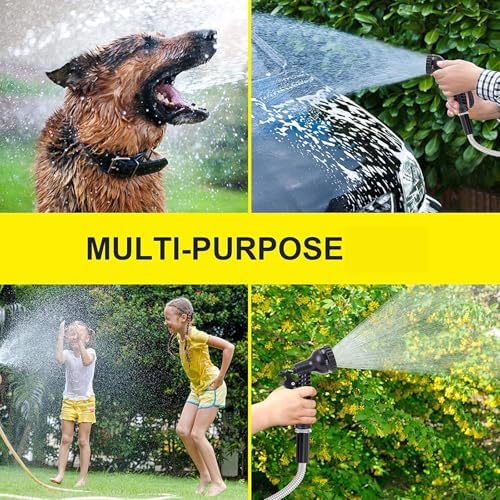75ft Metal Garden Hose Stainless Steel Heavy Duty Water Hose With 2 Nozzles, No Tangle and Kink, Lightweight & Flexible, Tough and Pet Proof, Metal Garden Hose for Yard, RV, Garden, Outdoor - Image 2