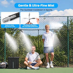 Ausic Portable Misting System, Outdoor Water Misters for Outside Patio Umbrella Cooling with Rechargeable Water Pump (Consecutive 8Hrs), 9L Bucket, 26FT Hose, for Tailgating, Camping, Canopy, Sport - Image 5