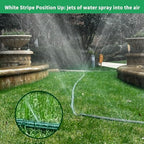 Watoo 2026 Sprinkler Hose & Soaker Hose for Yard - 150 FT Reinforced Flat Garden Hose with Holes, Heavy Duty No-Kink Lawn Irrigation Hose (Includes Stakes, High Pressure Spray) - Image 2