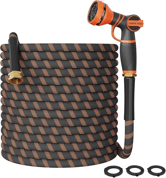 Giraffe Tools Non-Expandable Garden Hose 100FT Lightweight Hoses by GiraffeTools