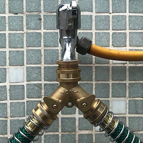 Plumbing Fittings Ball Valve Irrigation Y Connectors 2 Way Tap Garden Hose Pipe Splitter Quick Connector Adapter 1 Pcs(European Standard) - Image 3