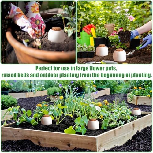 Terracotta Watering Spikes, 4 Pack Ollas Self Watering Globes - Image 5