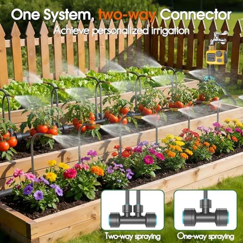 98FT 1/2" Drip Irrigation System Kit with Water Timer for Garden - Image 2