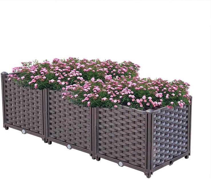 YSUEFIJO Raised Garden Bed for Vegetables, Elevated Planting Planter Box, Garden Planter Box Kit, Planters for Outdoor, Perfect to Grow Vegetables Herbs Flowers by WELCOMETOYSUEFIJO