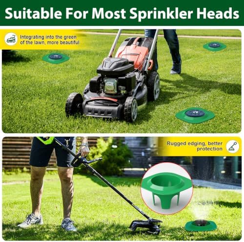 10 Pack Sprinkler Head Protector, Sprinkler Guards for Lawns with 4 Grooves - Image 3