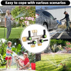 EJW 4 Way Garden Hose Splitter, Heavy Duty Garden Hose Splitter, High Flow Garden Hose Splitters, Fitting 3/4” Brass Outdoor Hose Splitter, Garden Hose Adapter Connector,Water Hose Splitter. - Image 7