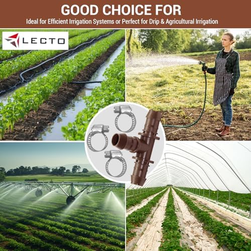 LECTO Universal 5/8", 1/2", .700" Drip Line Repair Kit – Tee, 3 - Image 5