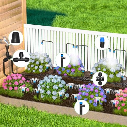 MIXC 230FT Quick-Connect Drip Irrigation System Kit + MIXC Rechargeable 2-Zone Water Timer - Image 2