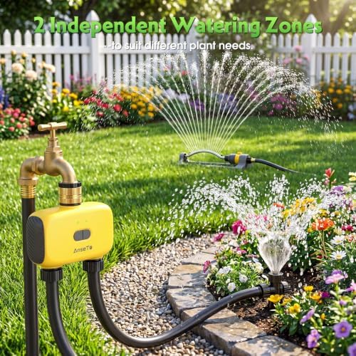 2 Zone WiFi Sprinkler Water Timer for Garden Remote Control Travel - Image 3
