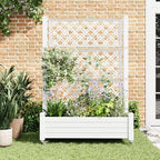 Resin Raised Garden Bed with Trellis and Wheels - Plasitc Planter Box with Trellis Outdoor with Drainage Holes & Water Monitor for Climbing Plants, Flower, Medium Ashen(61.2" H) - Image 7