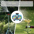 AQUASTAR Two-Zone Hose Watering Timer (Blue), Automatic Irrigation for Lawn, Garden, Yard, Two Outlets - Image 3