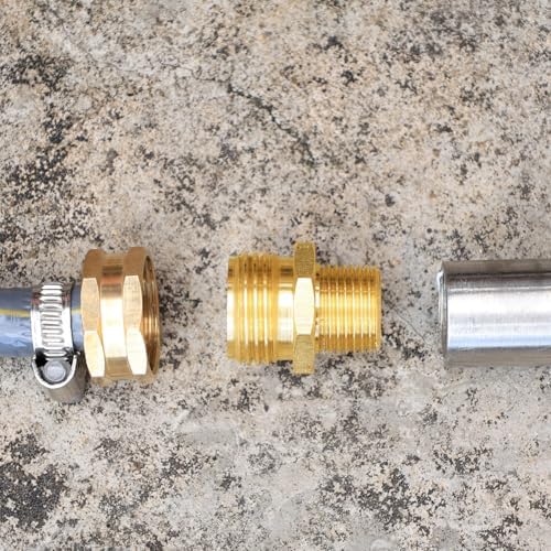 SIGURANTA Garden Hose Connector Adapter,3/4" GHT male and 1/2" NPT male Connectors, Brass Repair Fittings, for female Hose to female Hose (10 Pack) - Image 6