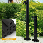 Freestanding Garden Water Column - Outdoor Frost-Resistant Faucet Dispenser, Stylish Hydrant Fountain for Irrigation, Sturdy Hose Holder with Faucet (Gray) - Image 4