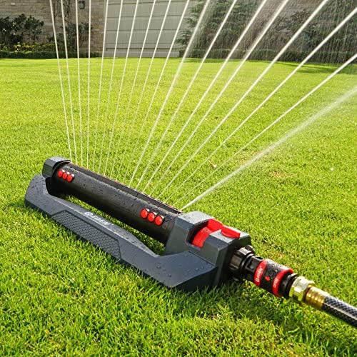 Eden 96212 Turbo Oscillating Sprinkler | Covers Up to 4,499 sq. ft., 18 Precision Nozzles, Adjustable Range, Flow Control, Triple Nozzle Width Switches, Turbo Drive Motor, Quick Connect Bundle - Image 4