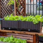 YSUEFIJO Raised Garden Bed Box Vegetable Planter, Planter Box Plastic Rectangle, Garden Bed Kit for Vegetables, Elevated Planter Box for Flower/Herb/Backyard/Patio/Balcony - Image 5