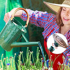 1 Gallon Metal Watering Can with Removable Spout, Nice Galvanized Steel Water Can with Embossed Design for Indoor and Outdoor Plants - Image 3
