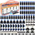 130PCS 1/4" OD Quick Connect Air Fittings Kit Push to Connect Pneumatic NPT by Welugnal