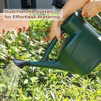 2+ Gallon Watering Can for Outdoor Plants,Large Garden Watering Can with Long Spout, Lid and Detachable Sprinkler Head, Leak Proof Heavy Duty Plastic Watering Pot for Indoor Plants - 9L - Image 3