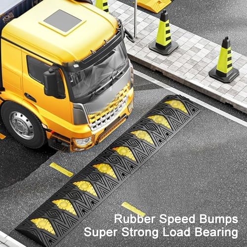 Rubber Cable Ramp 2 Pack - 1-Channel Hose Protector for Driveways, Garages & Gardens, 22046 Lbs/Axle, Durable and Heavy-Duty (50x35x7cm/20x13.8x2.8in) - Image 2