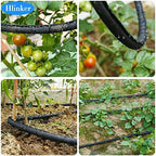 Hlinker Flat Soaker Hose 75 150 FT for Garden Beds, 150FT 1/2" Linkable Consistent Drip Irrigation Hose Save 80% Water, Leakproof Heavy Duty Double Layer Sprinkler Hose - Image 6