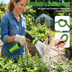 NON-EXPANDABLE Garden Hose 75ft x5/8'', Heavy Duty Flexible Water Hose with 10-Function Sprayer, Lightweight, Leak Proof, Durable Fabric Skin, Pressure Resistant for Yard, Outdoor - Image 5