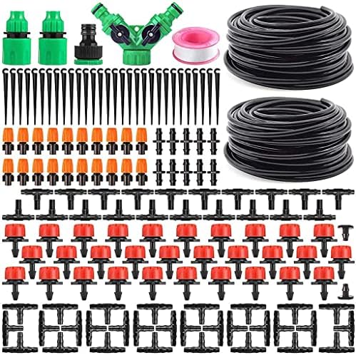 30m Adjustable Automatic Drip Micro DIY Irrigation Kit Plant Water Saving System,Heavy Duty Tube Watering Kit for Patio,Lawn,Garden,Greenhouse,Flower Bed by Unknown