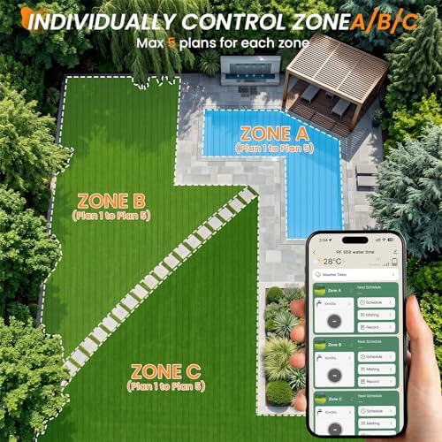 WiFi Sprinkler Timer 3 Zone, Smart Water Timer for Garden Hose - Image 3