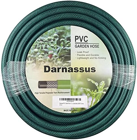 Darnassus PVC Garden Hose 1/2 Inch Green Heavy Duty Water Hose with Solid Brass Fittings,No Leaking, Flexible,for outdoors,Lawns,Patio (100 FT, Green, Brass Fittings) - Image 2