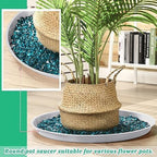 Eccliy 6 Pack Plastic Plant Saucer, Round, 25 Inch, White - Image 4