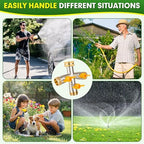 Hose Splitter 3 Way, High Flow Garden Hose Splitter, 3/4” Ght Inlet Brass Heavy Duty Hose Converter, water 3 Way Faucet hose splitter, Long Handle Hose Valve Large Outlet. - Image 6
