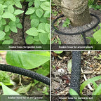 Heavy Duty Soaker Hose 150FT 1/2 Inch Rubber Garden Drip Irrigation Hose with Solid Brass Connector Water Saving Linkable Soaker Hose for Garden Bed Flower Vegetable Lawn - Image 6