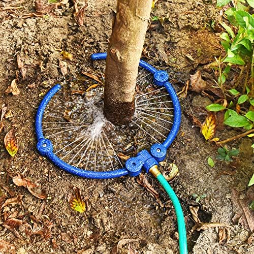ZZM 360°Tree Water System Tree Watering Ring Circle Sprinkler and Irrigation System Targeted Water with Y Hose Splitter for New Tree Outdoor Plants Raised Garden Beds Shrubs (Small) by ZZM