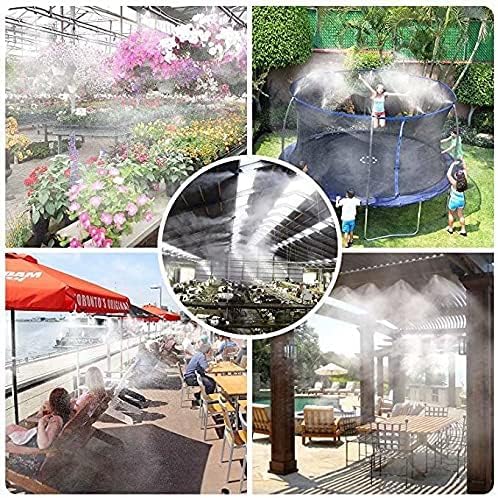 Pre-Assembled Misting Kit, 75FT Misting Line + 27 Brass Mist Nozzles + Brass Adapter(3/4") Outdoor Mister for Patio, Garden, Greenhouse, Trampoline, Sprinkler - Image 4