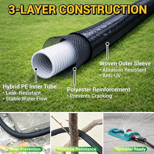 TheFitLife 75 FT Garden Hose, Heavy Duty, Lightweight, Kink-Free, Flexible - Image 3