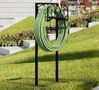 Freestanding Garden Hose Organizer with Black Powder-Coated Finish - Heavy-Duty Detachable Hose Stand Holds 150FT Hose, Includes Storage Basket & Assembly Tools for Outdoor Use - Image 5