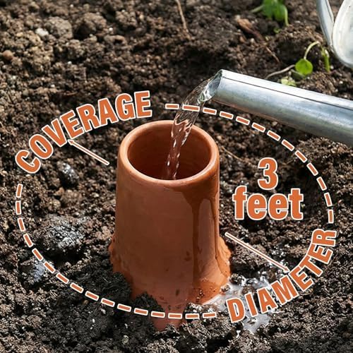 68 oz Large Olla Terracotta Self Watering Pot,Teardrop - Image 4