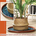 Eccliy 6 Pack Plastic Plant Saucer, Round, 23 Inch, Terracotta - Image 4