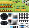 300FT Drip Irrigation System Kit, Automatic Garden Watering Misting System with 70FT1/2 inch Hose 230FT 1/4 inch Distribution Tubing and Accessories for Garden Lawn Greenhouse Plant Flower Bed by Unknown