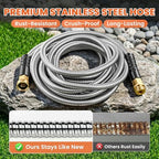 Cesun 100 ft Metal Garden Hose with 10 Function Nozzle, 100 foot x 5/8" - Image 2
