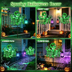 YJFWAL Halloween Skull Decor with Solar Light, 2 Pack Skull Solar Garden Lights Outdoor Waterproof for Family and Friends, Stake Lights with Solar Lanterns Yard Art Outside Patio Garden Decor - Image 5